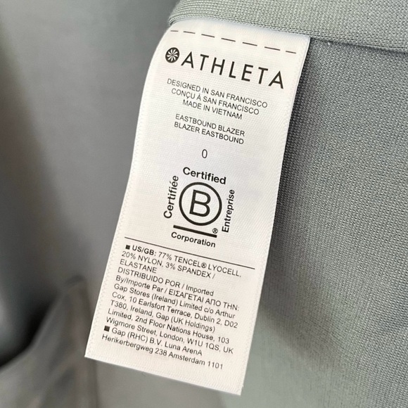 NWT Athleta Eastbound Travel Blazer | Minimalistic Grey | Size 0 - Picture 12 of 14